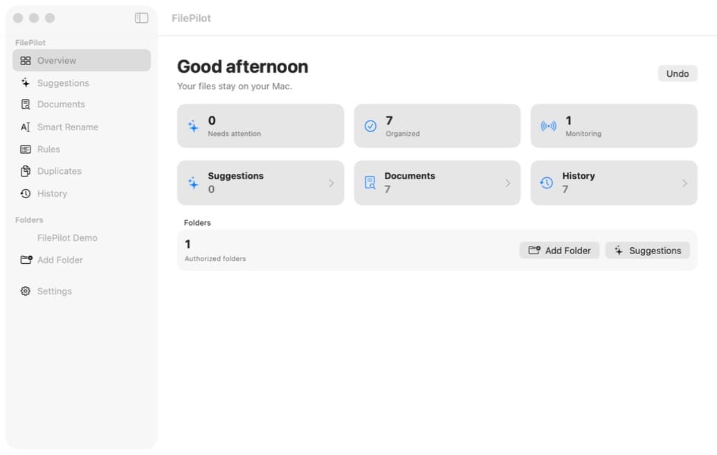 Vue d’ensemble de FilePilot AI